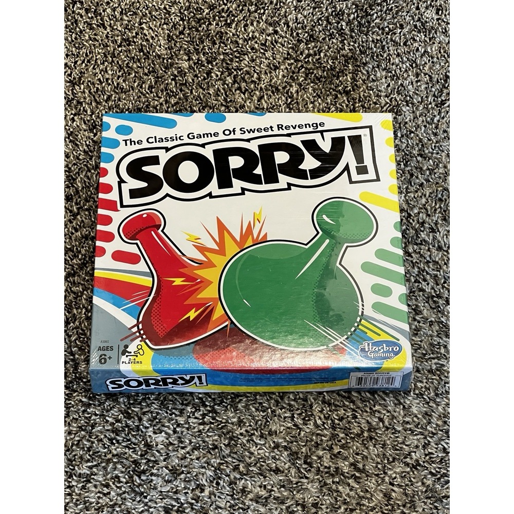 Hasbro Sorry Board Game 2020 Factory Sealed New Classic Family Game Strategy